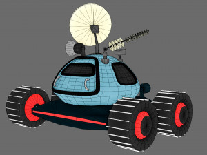 Low poly moon rover 3D 模型