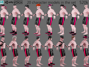 Characters-4 street fighter 3D मॉडल