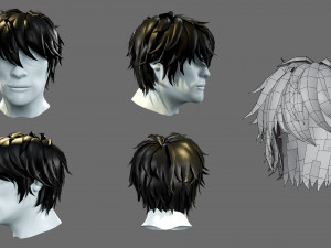 Cartoon hairstyles Modèle 3D