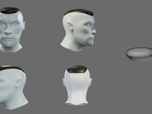 Cartoon hairstyles 3D Model