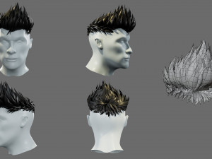 Cartoon hairstyles Modèle 3D