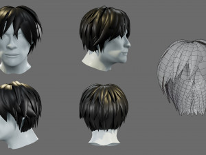 Cartoon hairstyles Modèle 3D