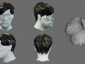 Cartoon hairstyles Modèle 3D