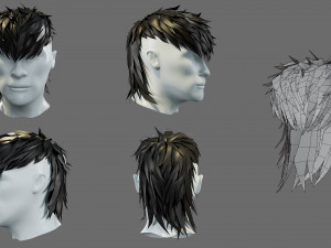 Cartoon hairstyles Modèle 3D