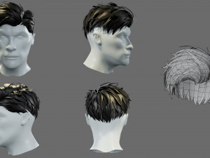 Cartoon hairstyles Modèle 3D