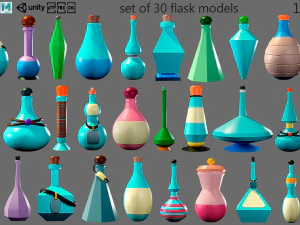 卡通烧瓶 3D 模型