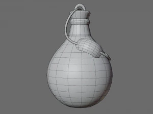 Cartoon flasks 3D Model