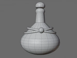 Cartoon flasks 3D Model