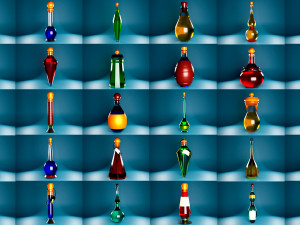 Flasks 3D Model