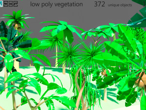 Cartoon vegetation 2 Modelo 3D