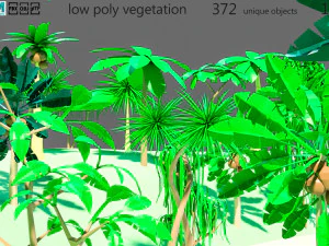Cartoon vegetation 2 3D Model