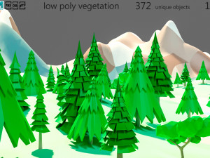 Cartoon vegetation 2 Modelo 3D