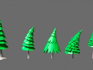 Cartoon vegetation 2 3D Model