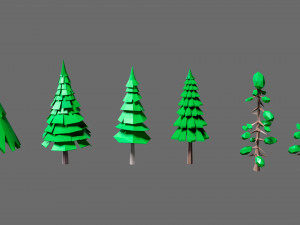 Cartoon vegetation 2 Modelo 3D
