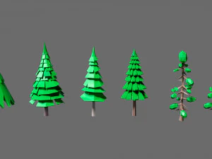 Cartoon vegetation 2 3D Model