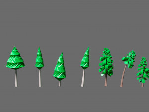 Cartoon vegetation 2 Modelo 3D