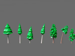 Cartoon vegetation 2 3D Model
