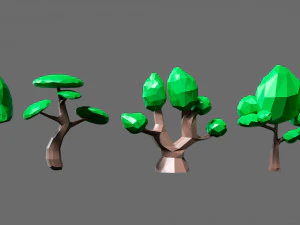 Cartoon vegetation 2 3D Model