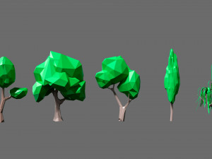 Cartoon vegetation 2 Modelo 3D