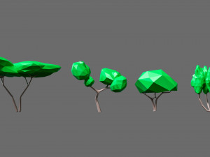 Cartoon vegetation 2 Modelo 3D