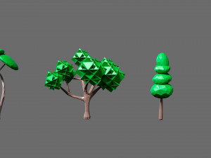 Cartoon vegetation 2 Modelo 3D