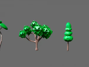 Cartoon vegetation 2 3D Model