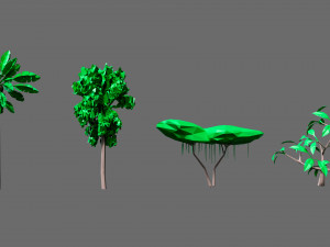 Cartoon vegetation 2 Modelo 3D