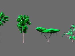 Cartoon vegetation 2 3D Model