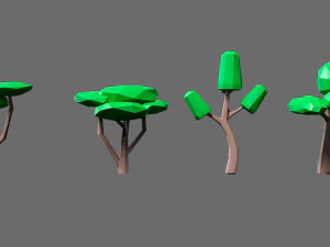 Cartoon vegetation 2 3D Model
