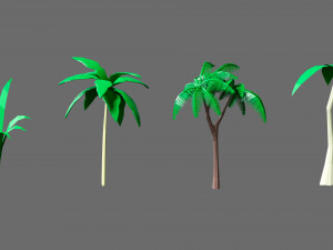 Cartoon vegetation 2 Modelo 3D