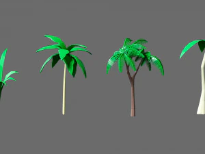 Cartoon vegetation 2 3D Model