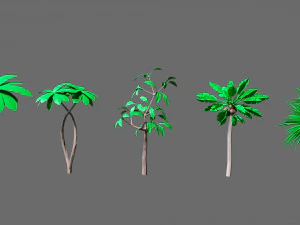 Cartoon vegetation 2 3D Model