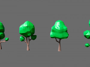 Cartoon vegetation 2 Modelo 3D