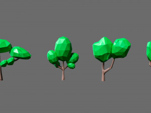 Cartoon vegetation 2 Modelo 3D