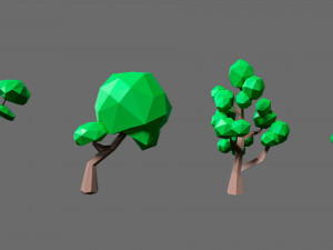 Cartoon vegetation 2 Modelo 3D