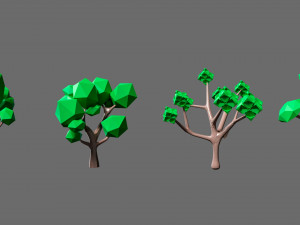 Cartoon vegetation 2 Modelo 3D