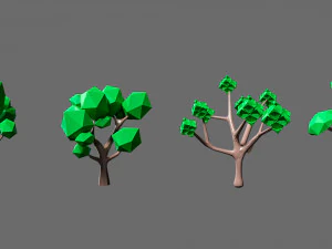 Cartoon vegetation 2 3D Model