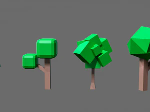 Cartoon vegetation 2 3D Model