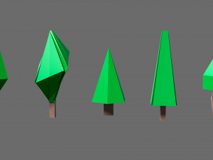 Cartoon vegetation 2 Modelo 3D