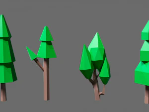Cartoon vegetation 2 3D Model