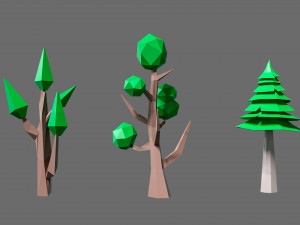 Cartoon vegetation 2 Modelo 3D
