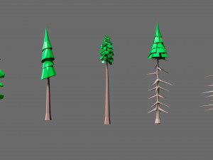 Cartoon vegetation 2 Modelo 3D