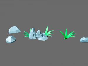 Cartoon vegetation 2 3D Model
