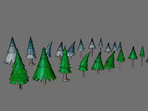 Cartoon vegetation 2 3D Model