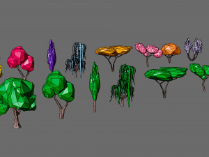 Cartoon vegetation 2 Modelo 3D