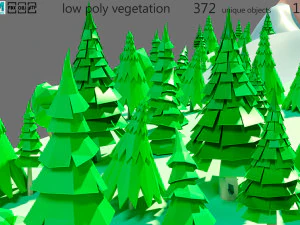 Cartoon vegetation 2 3D Model