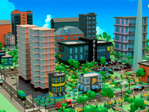 Low poly city 3D Model