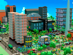 Low poly city 3D Model