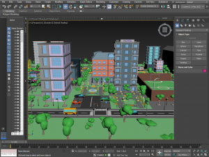 Low poly city 3D Model
