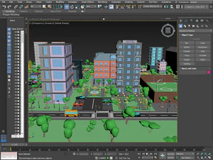 Low poly city 3D Model
